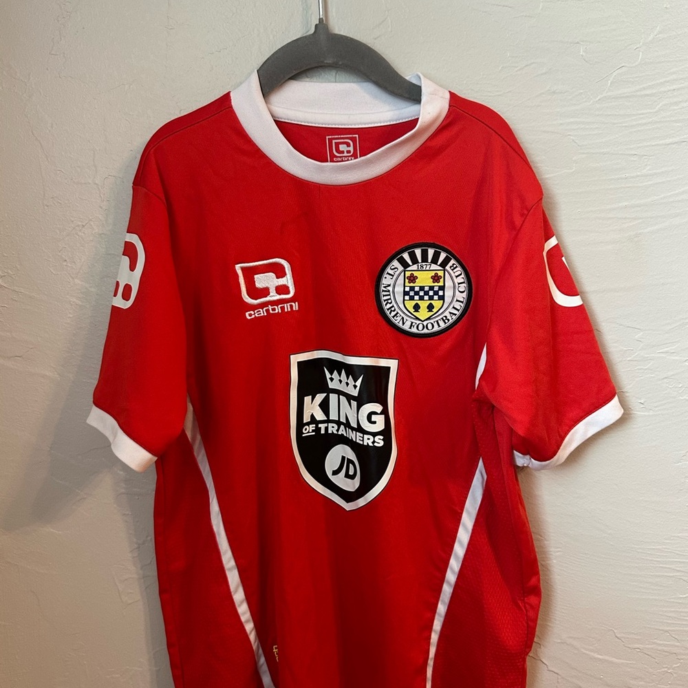 Cabrini Red and White Sports Jersey